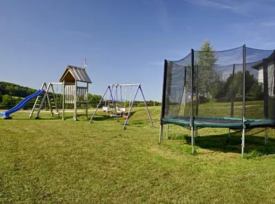 Ein Kinderspielbereich in der Unterkunft Ferienhof Dirnberg