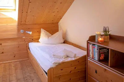 Ein Bett oder Betten in einem Zimmer der Unterkunft Ferienwohnungen Erlebnisnaturhof
