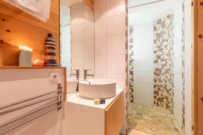 Ein Badezimmer in der Unterkunft Ferienwohnungen Erlebnisnaturhof