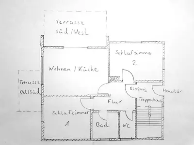 Grundriss der Unterkunft Ferienwohnung Kaiserblick