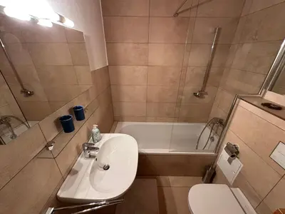 Ein Badezimmer in der Unterkunft Ferienwohnung Johannsen Haus Elisabeth