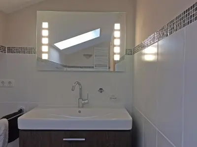 Ein Badezimmer in der Unterkunft Alpaka-Hof Landinger