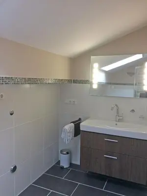 Ein Badezimmer in der Unterkunft Alpaka-Hof Landinger