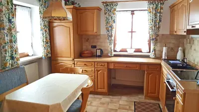 Küche/Küchenzeile in der Unterkunft Bauernhof Daurerhof Ferienwohnung