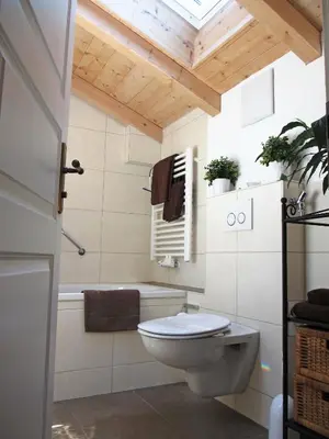 Ein Badezimmer in der Unterkunft Ferienwohnung Schrödel