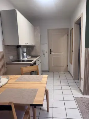 Küche/Küchenzeile in der Unterkunft Ferienwohnung Schwinghammer