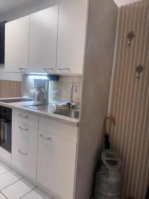 Küche/Küchenzeile in der Unterkunft Ferienwohnung Schwinghammer