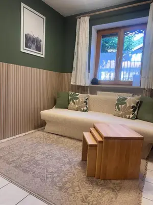 Ein Sitzbereich in der Unterkunft Ferienwohnung Schwinghammer