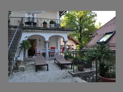 Ein Balkon oder eine Terrasse in der Unterkunft Ferienwohnungen Schlosseinkehr