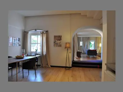 Ein Bett oder Betten in einem Zimmer der Unterkunft Ferienwohnungen Schlosseinkehr