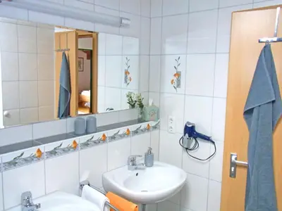 Ein Badezimmer in der Unterkunft Ferienwohnung Bauernhaus Kailhof