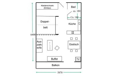 Grundriss der Unterkunft Ferienwohnung Samerhof Langenscheidt