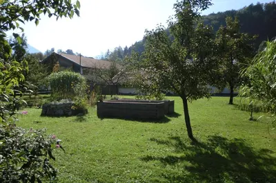 Ein Garten an der Unterkunft Heidinger