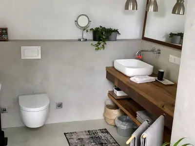 Ein Badezimmer in der Unterkunft Das Poolhaus