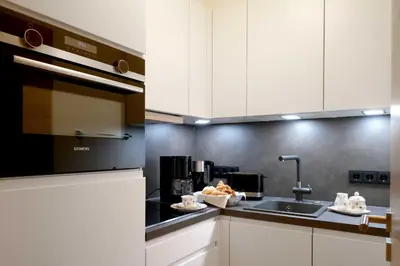 Küche/Küchenzeile in der Unterkunft Apartment 10 an der Rottach