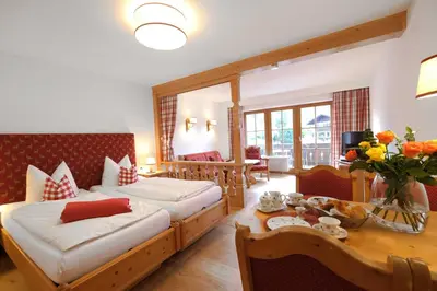 Ein Bett oder Betten in einem Zimmer der Unterkunft Apartment 10 an der Rottach