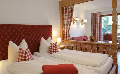 Ein Bett oder Betten in einem Zimmer der Unterkunft Apartment 10 an der Rottach