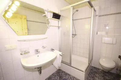 Ein Badezimmer in der Unterkunft Bauernhof Ertlhof