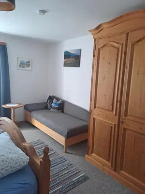 Ein Sitzbereich in der Unterkunft Bauernhaus Jocher