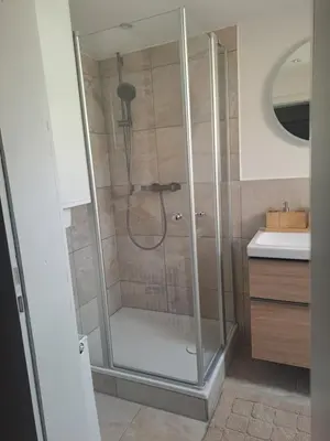 Ein Badezimmer in der Unterkunft Bauernhaus Jocher