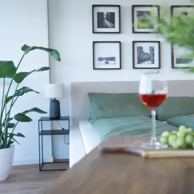 Helles Apartment mit tollem Blick über Augsburg