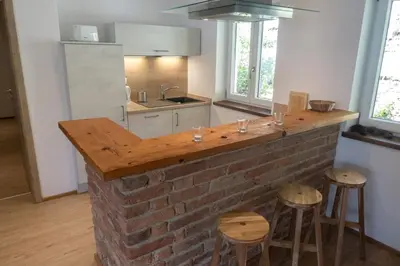 Küche/Küchenzeile in der Unterkunft Ferienwohnungen Rosenhof