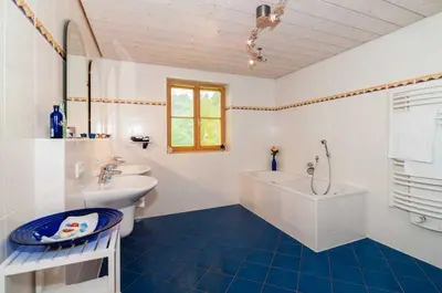 Ein Badezimmer in der Unterkunft Ferienwohnungen Nutz