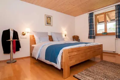 Ein Bett oder Betten in einem Zimmer der Unterkunft Ferienwohnungen Nutz