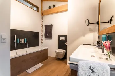 Ein Badezimmer in der Unterkunft Seeheimat Ferienwohnungen