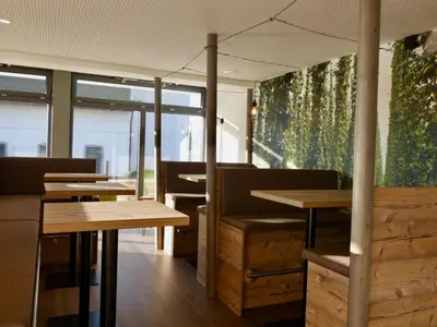 Ein Sitzbereich in der Unterkunft Living Hallertau