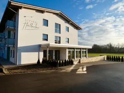 Das Gebäude in dem sich das Aparthotel befindet
