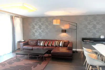 Ein Sitzbereich in der Unterkunft Parkhotel Heidehof Long Stay