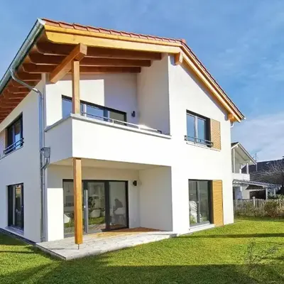 Chalethaus-Chiemsee - Luxus 148qm Garten-Chaletwohnung am Chiemsee - Neubau