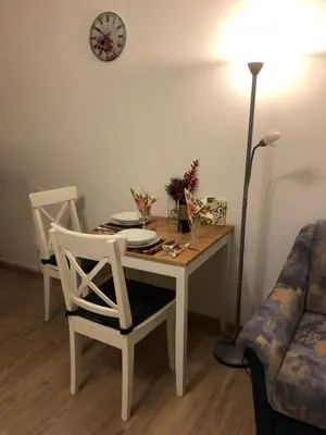 Ein Sitzbereich in der Unterkunft Residenz Peckmann