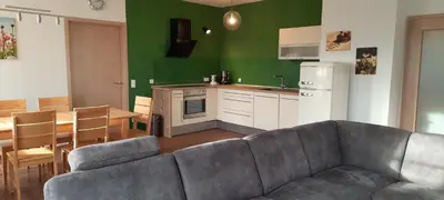 Küche/Küchenzeile in der Unterkunft Ferienwohnung Kopold 