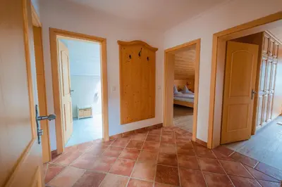 Ein Bett oder Betten in einem Zimmer der Unterkunft Ferienwohnung Berghof