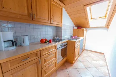 Küche/Küchenzeile in der Unterkunft Ferienwohnung Berghof