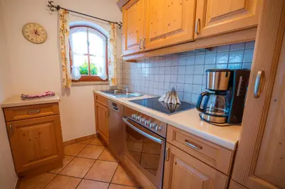Küche/Küchenzeile in der Unterkunft Ferienwohnung Berghof