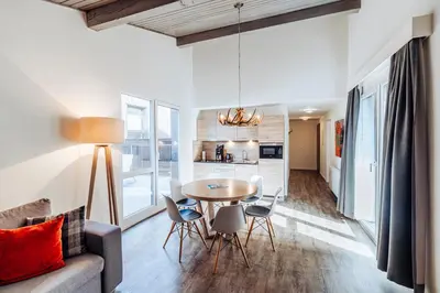 Küche/Küchenzeile in der Unterkunft Apartment Bergtraum - modern, zentral und ruhig gelegen