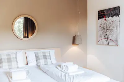 Ein Bett oder Betten in einem Zimmer der Unterkunft Apartment Bergtraum - modern, zentral und ruhig gelegen