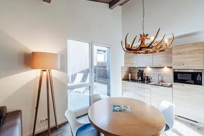Küche/Küchenzeile in der Unterkunft Apartment Bergtraum - modern, zentral und ruhig gelegen