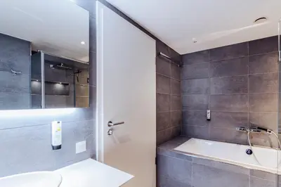Ein Badezimmer in der Unterkunft Apartment Bergtraum - modern, zentral und ruhig gelegen