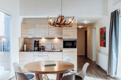 Küche/Küchenzeile in der Unterkunft Apartment Bergtraum - modern, zentral und ruhig gelegen