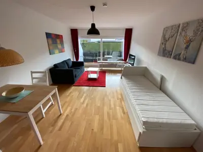 Ein Sitzbereich in der Unterkunft The Alpine Ridge Apartment