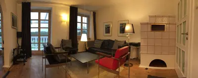 Ein Sitzbereich in der Unterkunft Pure Nature Munich - Amper Meadows/Freising