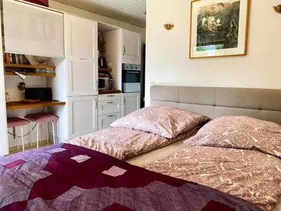 Ein Bett oder Betten in einem Zimmer der Unterkunft Ferienwohnung Spitzstein Bentz