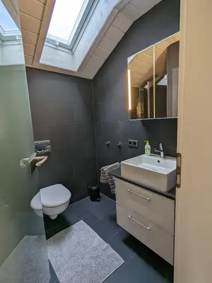 Ein Badezimmer in der Unterkunft Ferienwohnung Murnauer Moos