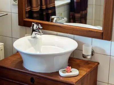 Ein Badezimmer in der Unterkunft Gemütliches Ferienwohnung in Feldwies mit Sauna