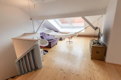 Ein Bett oder Betten in einem Zimmer der Unterkunft Ammergau Lodge