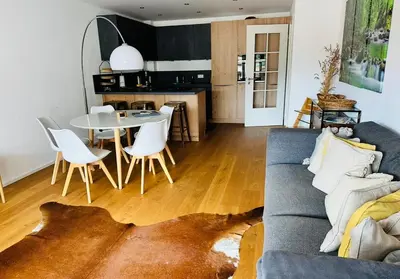 Küche/Küchenzeile in der Unterkunft Apartment Schliersee - Stylisch, zentral, familienfreundlich